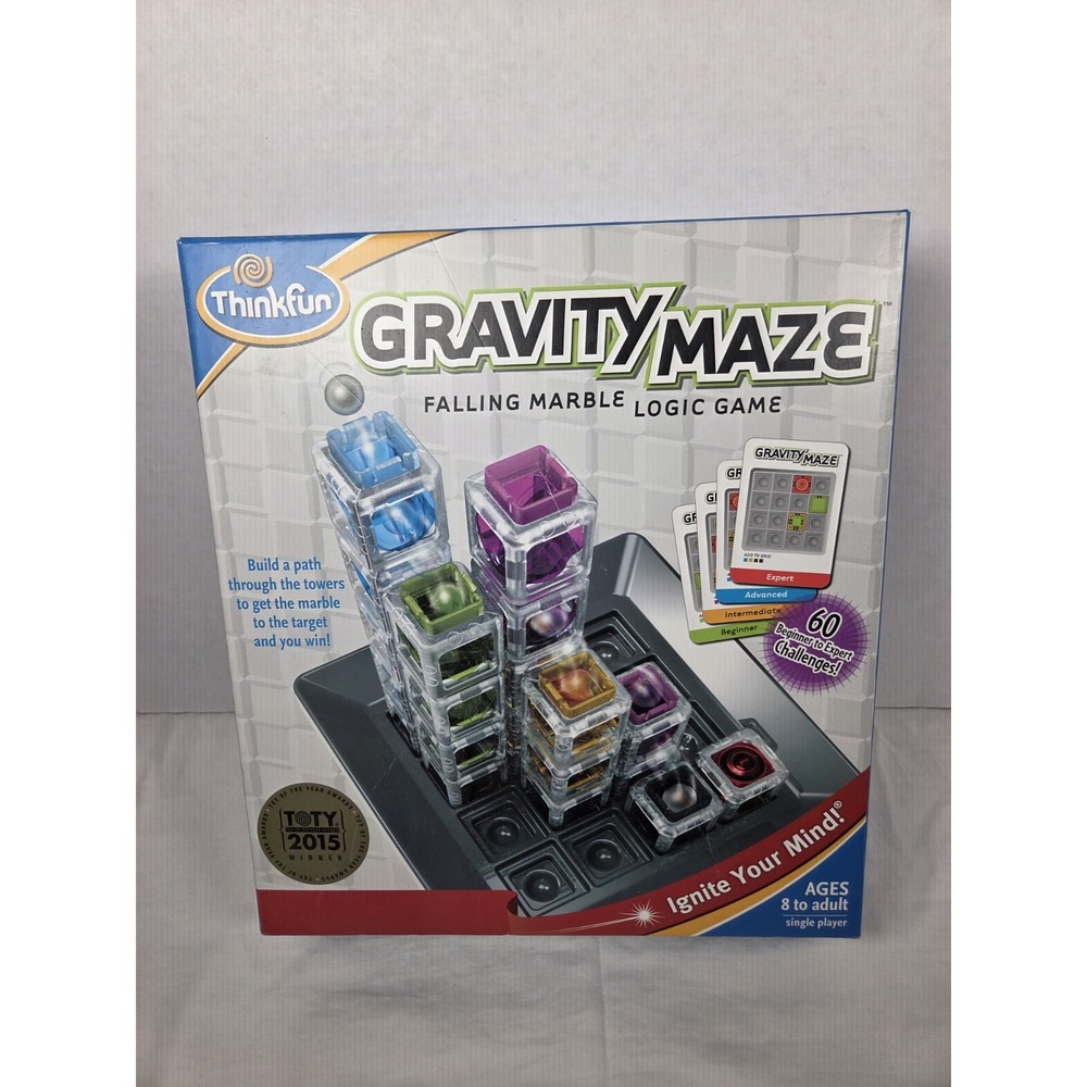 ThinkFun Gravity Maze Falling Marble Logic Game Brain Teaser Ages 8 to Adult